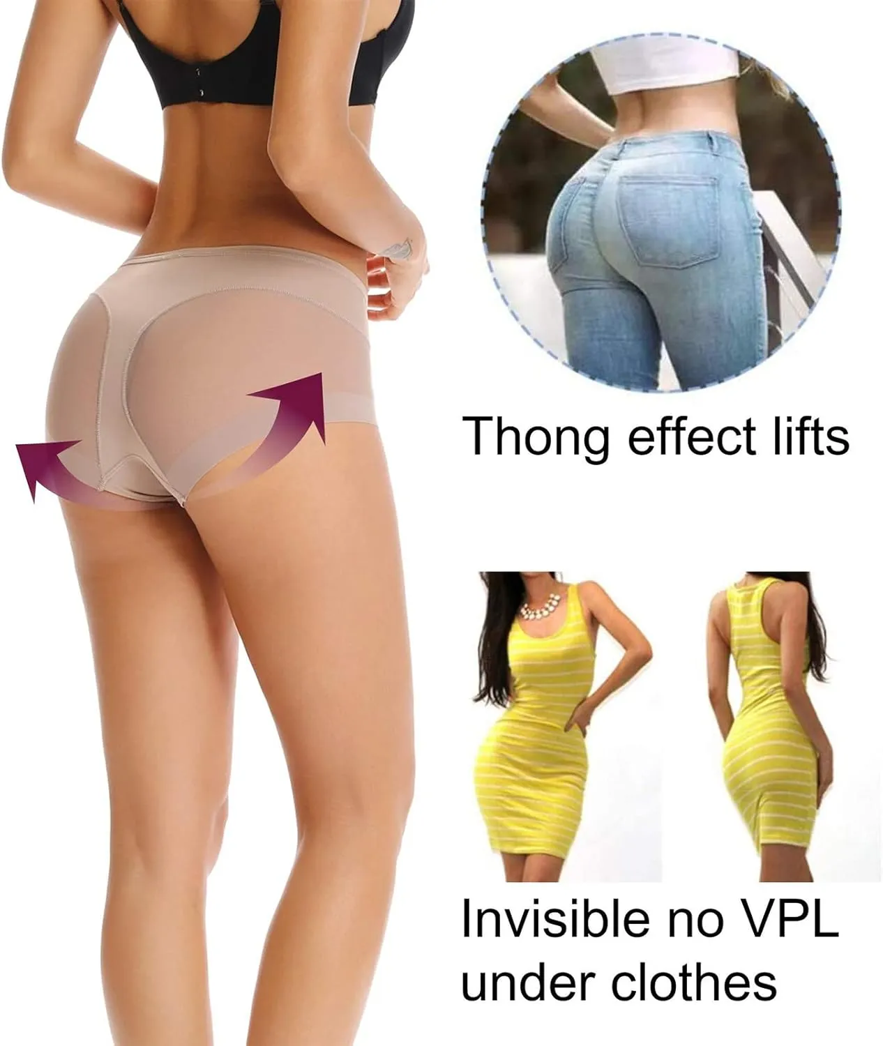 WOWENY Tummy Control Panties for Women Seamless Butt Lifter Briefs Comfy Body Shaper Shapewear Sexy Underwear