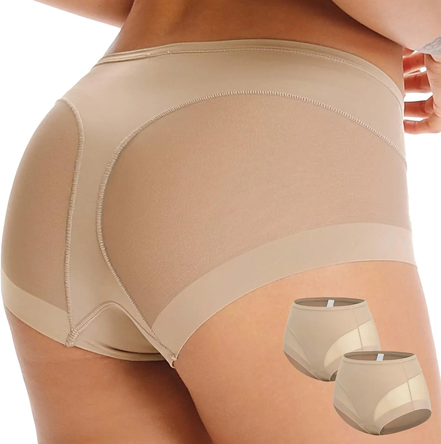 WOWENY Tummy Control Panties for Women Seamless Butt Lifter Briefs Comfy Body Shaper Shapewear Sexy Underwear