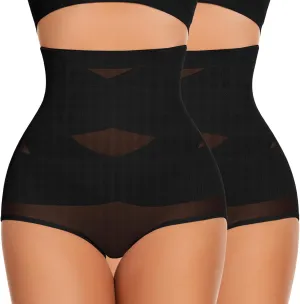 WOWENY Tummy Control Shapewear Panties for Women High Waist Seamless Panties Butt Lifter Underwear Comfy Body Shaper