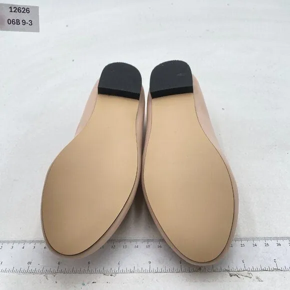YDN Beige Round Toe Loafer Flat Classic Slip On Pumps Walking Dress Shoes