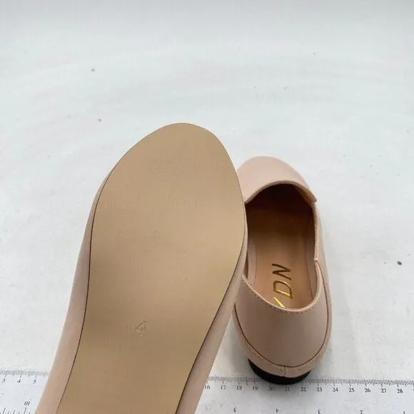 YDN Beige Round Toe Loafer Flat Classic Slip On Pumps Walking Dress Shoes