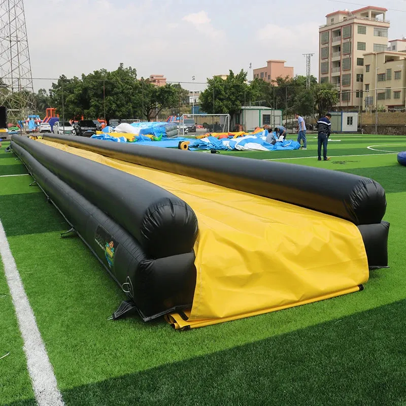 Yellow Black Inflatable Slip N Slide Water Slide