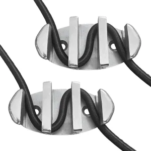 YUSOVE 2 Pcs Zig Zag Cleat Canoe Kayak 316 Stainless Steel Zig Zag Cleats,Marine Boat Kayak Accessories,with Screws