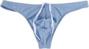 YUZHOU Mens Bikini Swimwear Low Rise Swim Briefs Solid Bathing Suit Sexy Swimsuit with Elastic Drawstring