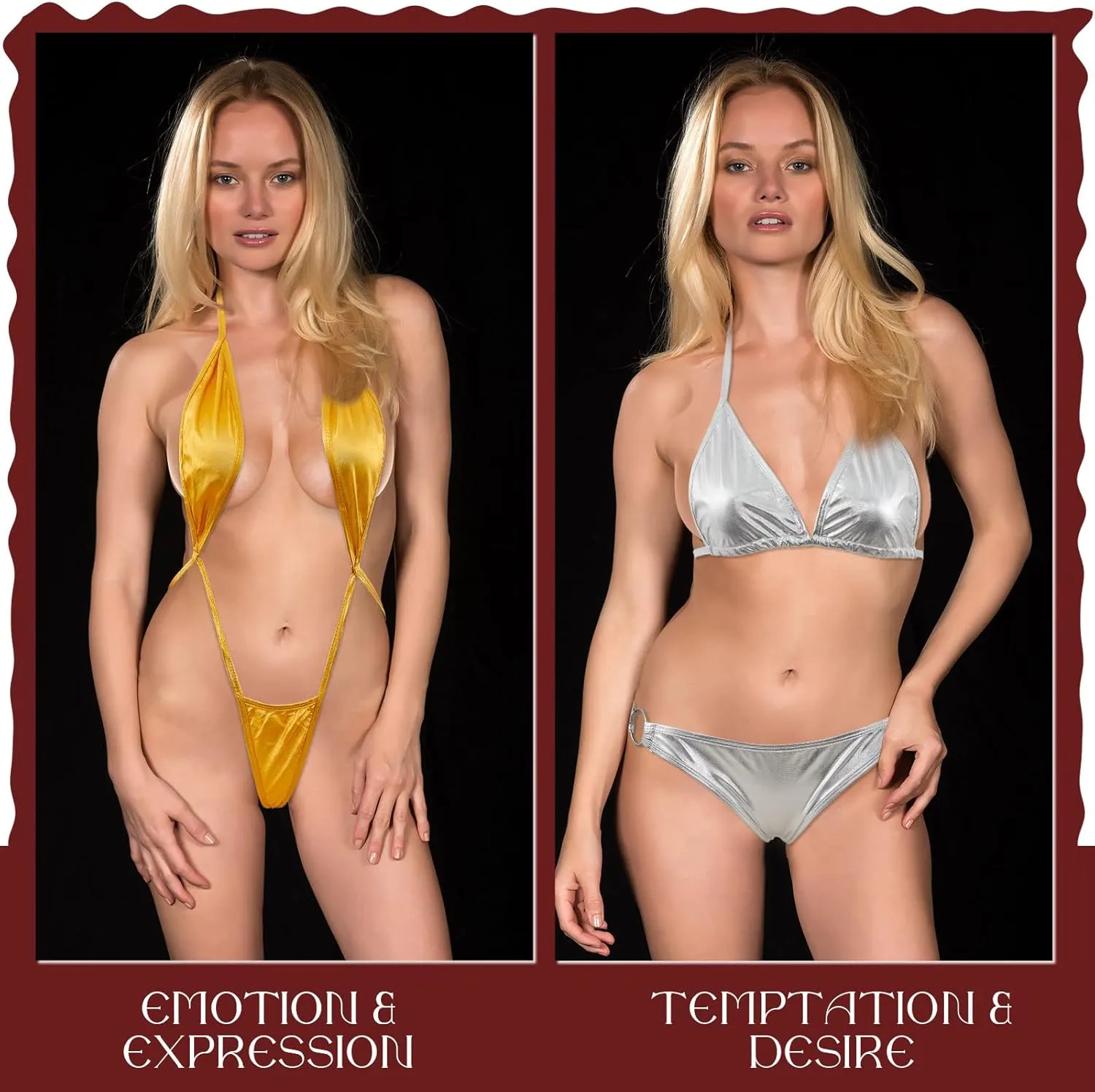 Zhanmai 4 Pcs Slingshot Bikini Women Bikini Stripper Outfits G String Thong Women's Exotic Swimwear