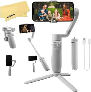Zhiyun Smooth Q4 Gimbal Stabilizer for Smartphone,3-Axis Gimbal for iPhone Android Cellphone,Built-in Extension Rod,Portable and Foldable,Vlogging Stabilizer,TikTok YouTube Video