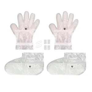 ZJchao Paraffin Bath Mitts, Hand Gloves and Foot Socks Mask Set, Skin Repair Exfoliation Hydrating Mild with Vitamins Collagen SPA Hand Foot Mask for Dry Skin